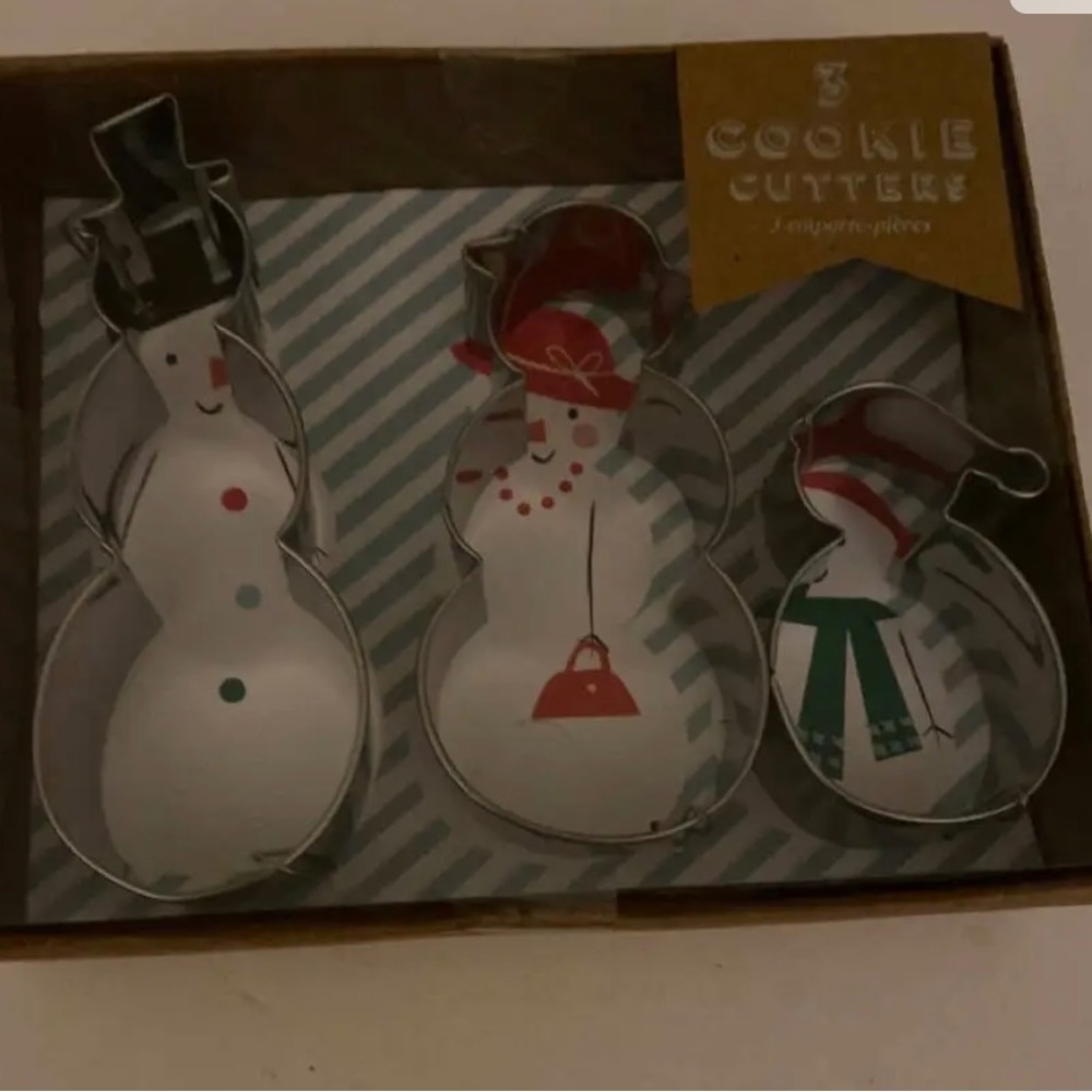 COPY - Meri Meri Snowmen Cookie Cutters Set 3 Graduated Sizes NIB